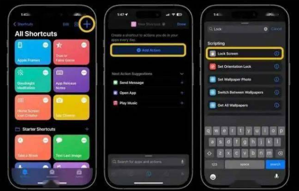龙亭苹果14锁屏维修店分享iPhone14升级iOS16.4后如何创建锁屏快捷方式 